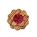 Men's Wood Lapel Flower Wooden Brooch Boutonniere Pin for Suit Wedding Corsage (1), One Size