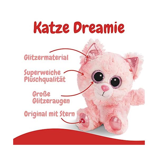 NICI Glubschis: Das Original – Glubschis Katze Dreamie 15 cm – Kuscheltier Katze mit großen Augen – Flauschiges Plüschtier mit großen Glitzeraugen – Schmusetier für Kuscheltierliebhaber – 45554 – Bild 4