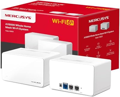 MERCUSYS Halo H90X WiFi 6 Mesh System (2-Pack) AX6000 Dual Band Whole Home