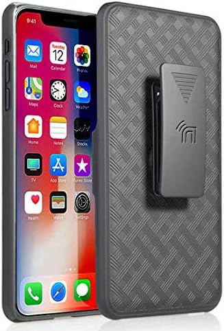 Iphone Xs Max Schutzhulle Mit Clip Nakedphone Schwarz Kickstand