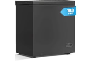 Muhub 10.0 Cu.Ft Chest Freezer, 7 Level Adjustable Temperature Deep Freezer | Top Open Door Freezer with 7 Level Adjustable Temperature, Removable Storage Basket for Kitchen Dorm Garage and Shed