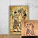 OFILA Ancient Egyptian Paintings Backdrop 3x5ft Pharaoh Queen Photography Background Ancient Egyptian Mural Wall Home Decor Wallpaper Egyptian Theme Party Decoration Totem Ancient History Props