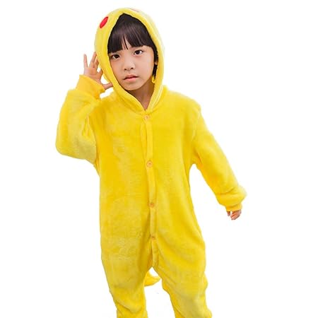 Pyjamas Kinder Tier-Schlafanzug Jumpsuit Nachtwäsche-Plüsch Einteiler Overall-Halloween Karneval Fasching