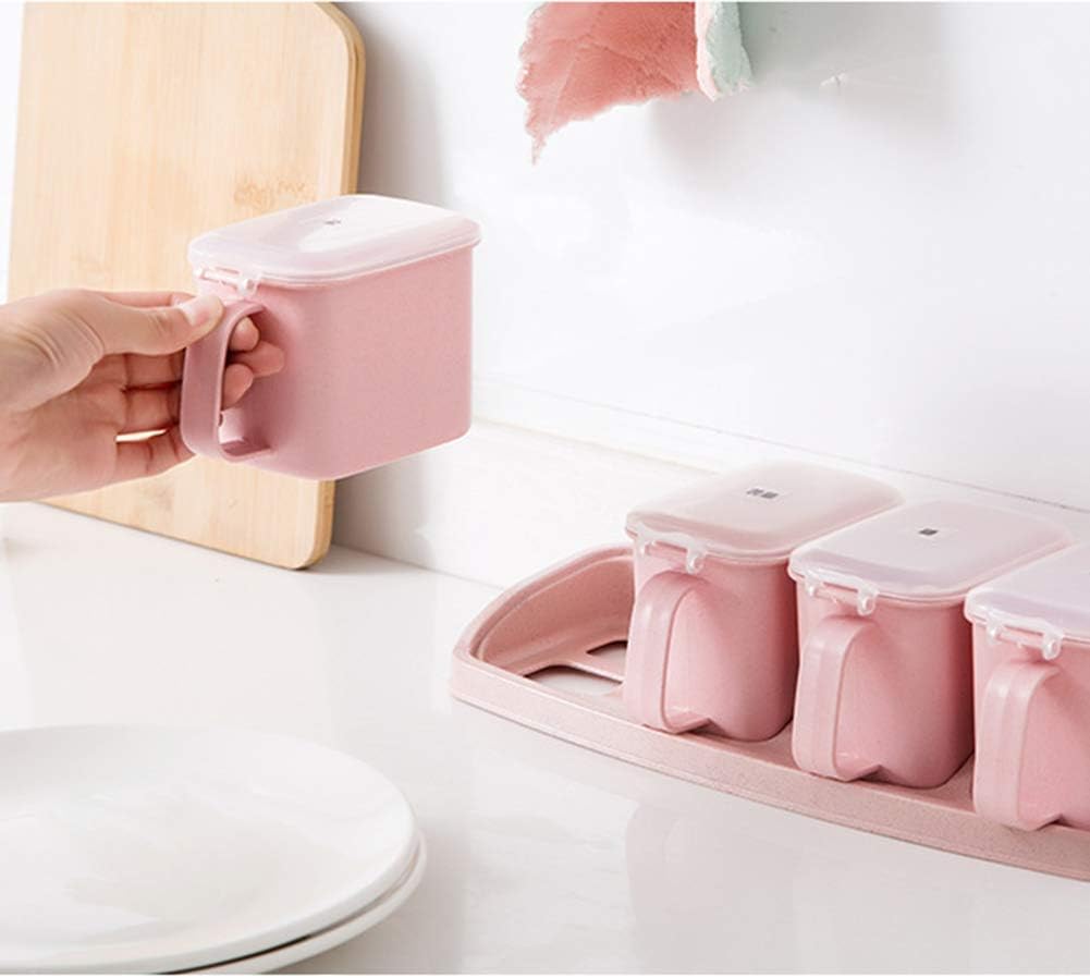 Gorei Seasoning Rack Spice Pots 4 Piece Acrylic Seasoning Box Storage