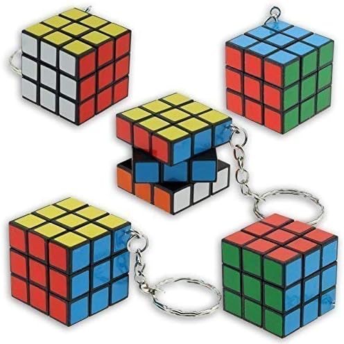 6x Schlüsselanhänger Zauberwürfel Magischer Würfel 3cm Magic Cube ...
