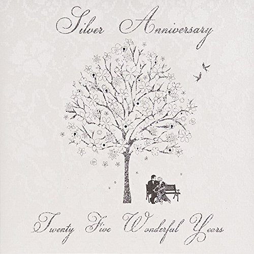 " Silver Anniversary, Twenty Five Wonderful Years " Handmade Anniversary Card - ET72