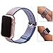 Woven Nylon Fabric Wrist Strap Replacement Band with Classic Square Stainless Steel Buckle for Apple Watch iWatch Series 1 / 2,Sport & Edition,38mm,42mm (Purple 38mm)
