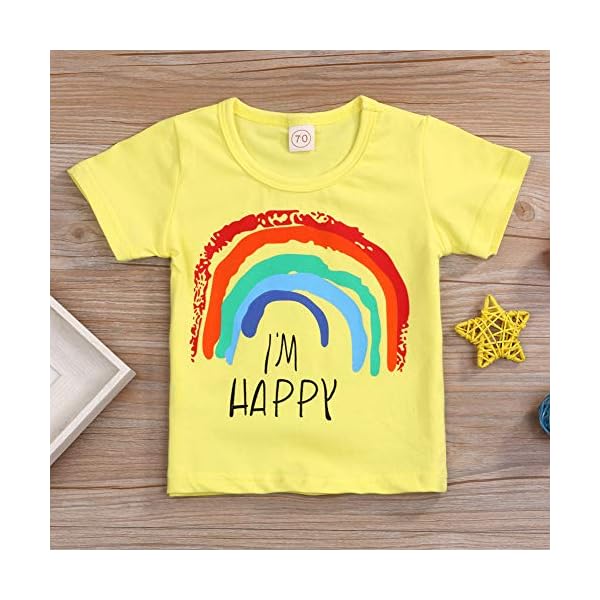 Toddler Baby Girls Boys Long Sleeve Rainbow Print Cotton Soft Pullover T-Shirt Tops Clothes - Image 8