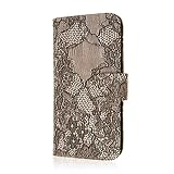 HTC One M7 Wallet Case, MPERO FLEX FLIP Wallet Case for HTC One M7 - Black Lace
