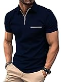 ZITY Men's Pique Short Sleeve Polo Shirt Breathable