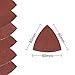 60pcs Triangular Oscillating Sanding Pads 3-1/8 Inch Assorted 40/60/80/100/120/240 Grits Oscillating Multi Tool Sanding Pad for Wood Sanding