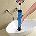 Samshow Toilet Plunger, Powerful Manual Multi Drain Plunger Suitable for Toilets, Bathtubs, Showers(Blue)