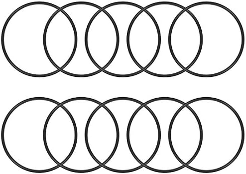 Nitrile Rubber O-Rings 52mm OD 48mm ID 2mm Width, Metric Sealing Gasket for Automotive Machine Plumbing, Pack of 10