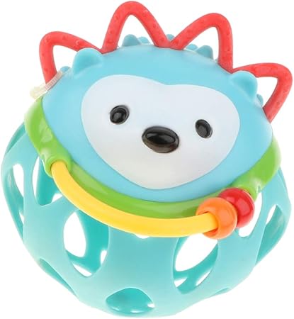 Amazon Perfeclan ハンドラトル ガラガラ ラトル おもちゃ 握るラトル ベビー 赤ちゃん 楽器玩具 知育玩具 3色選ぶ ハリネズミ がらがら ラトル おもちゃ