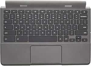 Replacement for Dell Chromebook 11 P22T 3120 Laptop Upper Case Palmrest Keyboard Touchpad Assembly Part RHFX 0RHFXP 0R36YR R36YR Top Cover