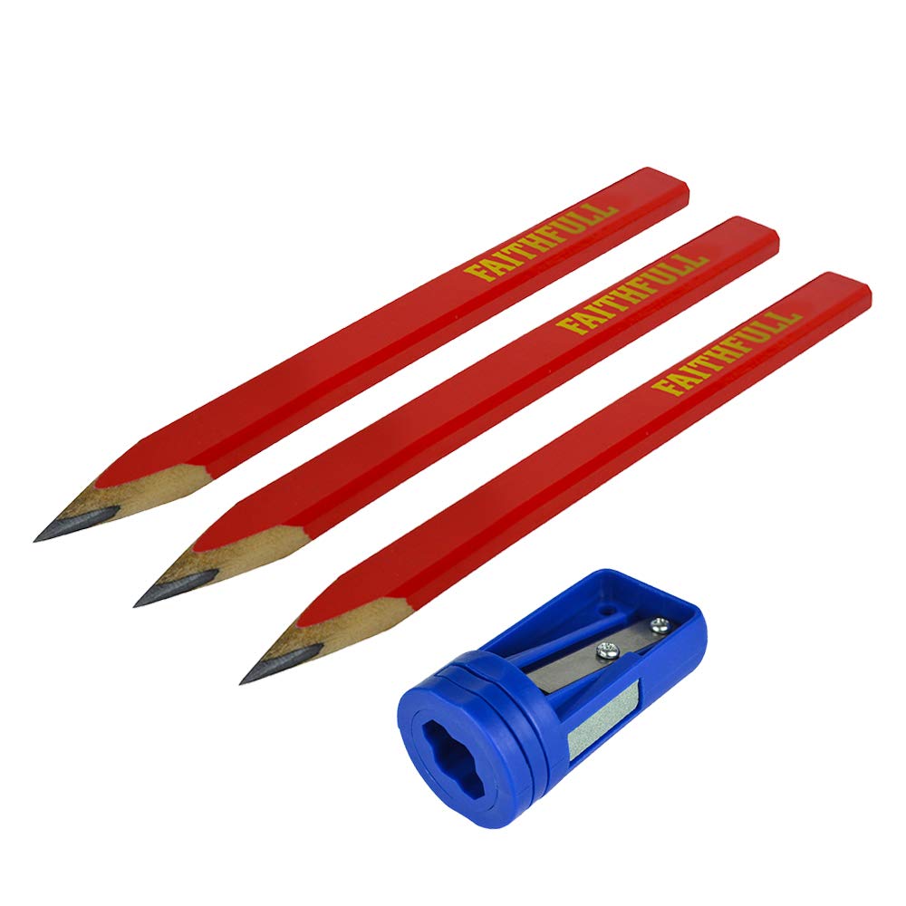 Faithfull Cpsharp Carpenters Pencils Pack Of 3 Sharp Card Red Buy Online In Papua New Guinea At Papua Desertcart Com Productid 49301262