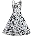 NINEWE Women's Classy Audrey Hepburn 1950s Vintage Rockabilly Swing Dress