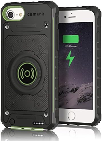 iPhone 6s Battery Case, iPhone 7 Battery Case, Apoptech Shockproof Protective Bumper iPhone 6 Charger Case Portable Battery Backup 2850mAh External Power Bank Slim Charge Case for iPhone 6 6s 7 Green