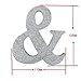 DerBlue Vintage Exquisite Silver Glitter Mr & Mrs Signs Elegnat Wooden Freestanding Letters for Wedding Sweetheart Table or Receptions Table Decorations