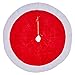 Lalent 48 inches Christmas Tree Skirt Red Soft Classic Tree Skirt Double Layers Xmas Tree Mat for Holiday Party Christmas Decorations and Ornaments (Red, 48inches)