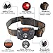 Waterproof LED Headlamp Flashlight- 4 Modes(White lights/ Red Lights and SOS)- Great for Reading Running, Hiking, Camping, Kids and More, Long Battery Life (3AAA Batteries Included)