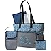 Tender Kisses 5 Piece Diaper Bag Set, Elephant
