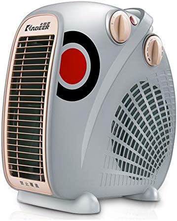 Gxywan Portable Space Heater, 55W/1000W/2000W Power Setting, 1 Second Speed Heat, Overturn And Overheat Protection, Ceramic Intelligent Temperature Control, Suitable For Office, Home,Gray+Blackred [Energy Class A]