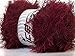 Large 100 Gram Skein Burgundy Eyelash Yarn Ice Burgundy Fun Fur 164 Yards