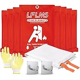 Fire Blankets Emergency for Home, 8 Pack Fire Suppression Blanket, 40” x 40” Fire Blanket for Kitchen, Fireproof Fiberglass Fire Safety Blanket for Office, School, Camping, Grill, Car, Warehouse