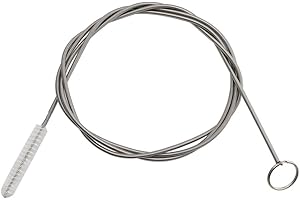 MUCH HOTTER Extra Long Pipe Tube Cleaner Fridge Drain Pipe Dredging Tool Flexible Drain Brush Skinny Tube Spiral Cleaning Brush Drinking Straw Cleaner Brush Nylon Spring Aquarium Filter Brush 155CM (White)