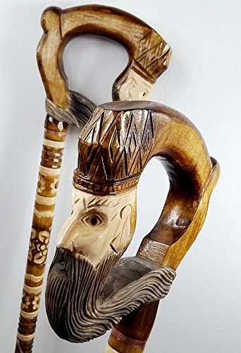 33 inch KING Cane Walking Stick Wooden Handmade Men's Accessories