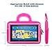 MoKo Fire HD 10 Inch Kids Tablet Sleeve Case Bag, [Shock-Proof] Zipper Handle Pouch Portable Neoprene Case Cover fits Fire HD 10 Plus 2021, Fire HD 10 Kids & Pro 2021 - Magenta