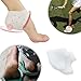 Heel Protectors, Heel Cups Sleeve, New Material* Heel Cushion, Great for Heel Pain, Heel Spur Cracked Heels, Heal Dry, Cracked Heels. (White Gel Sleeve+Green Arch Support+Massage Ball)