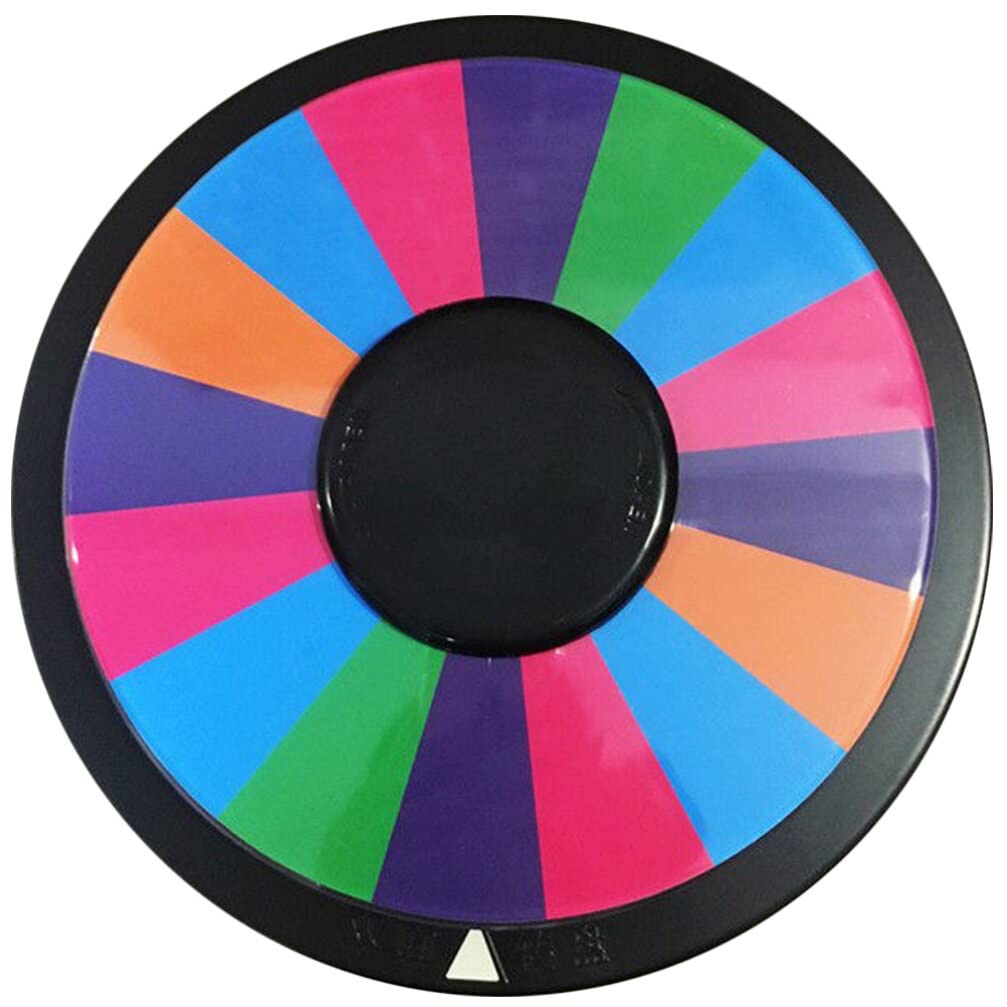 VALICLUD Double-Sided Prize Wheel 9.84 Inch Rotating Wheel for Party Games Classroom Activities Holiday Events with Diy Slots and Spinning Arrow