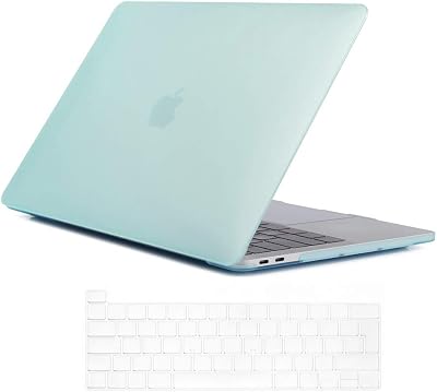 Se7enline MacBook Pro 16 In Case A2141 Aqua Green Keyboard Cover UK Layout TPU