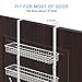 LIANTRAL Over The Door Hook with 2 Baskets Storage Rack for Coats & Towels, White