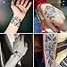 DaLin Sexy Floral Temporary Tattoo Fake Tattoos for Women Men Black Rose Flowers Collection