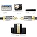 MINC Optical Digital Audio Cable 6.5 Feet - CL3 Rated.Home Theatre Fiber Optic Toslink JIS F05 Male to Male Gold Plated Metal Connectors.
