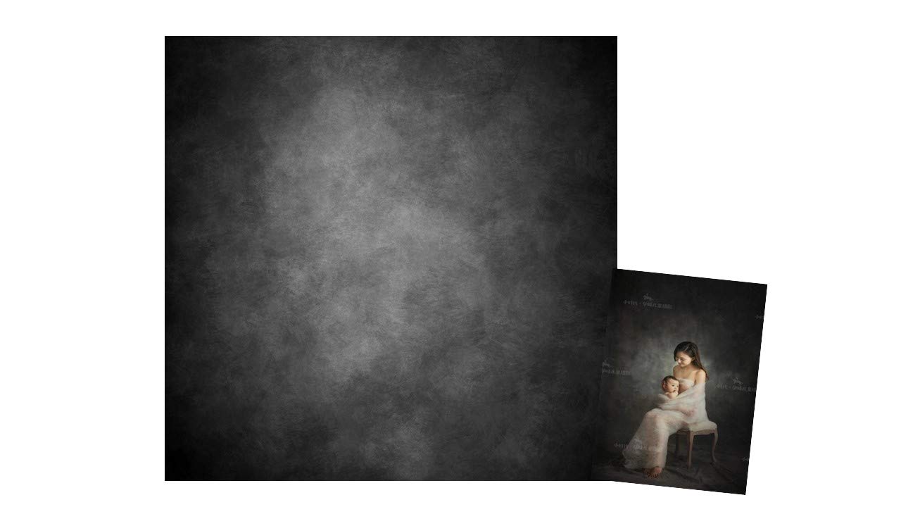 WaW 3 x 3 m Photo Backdrop Canvas Dark Grey for Photo Studio, Durable Fabric Photography Background for Portrait, Video, Wedding Shooting