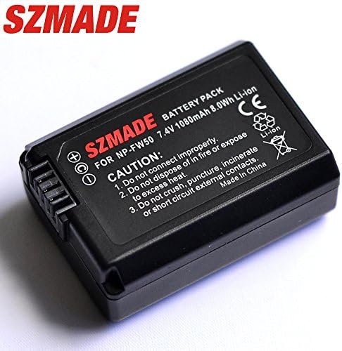 SZMADE NP-FW50 NPFW50 Rechargeable li-ion battery For Sony camera A5000,A6000,A6300,A6500,Alpha 7,A7,7R, A7R,A7R II,A7S,A7S II,A7II,A99 II,NEX-3,NEX-3N,NEX-C3,NEX-F3K,NEX-5K,NEX-5N,NEX-5R,NEX-6,NEX-7