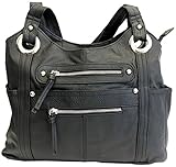 Leather Locking Concealment Purse - CCW Concealed Carry Gun Shoulder Bag