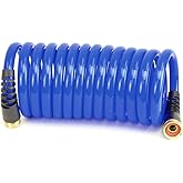 HoseCoil PRO 1/2" Self Coiling Garden, RV, Outdoor Water Hose (15)