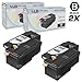 LD © Compatible Replacements for Xerox 106R1630 Set of 2 Black Laser Toner Cartridges for use in Phaser 6000, 6010, 6010N, WorkCentre 6015, 6015V/B, 6015V/N, and 6015V/NI Printers
