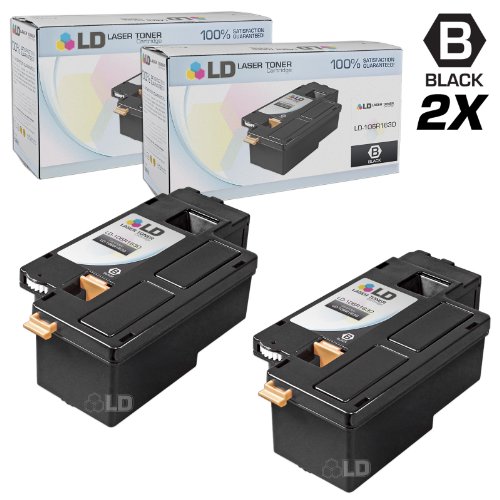 LD © Compatible Replacements for Xerox 106R1630 Set of 2 Black Laser Toner Cartridges for use in Phaser 6000, 6010, 6010N, WorkCentre 6015, 6015V/B, 6015V/N, and 6015V/NI Printers