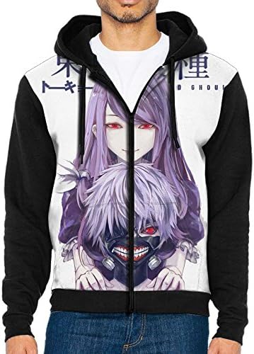 JieKeTieShen Men's Tokyo Ghoul Cosplay Costume Anime Hooded Sweatshirt