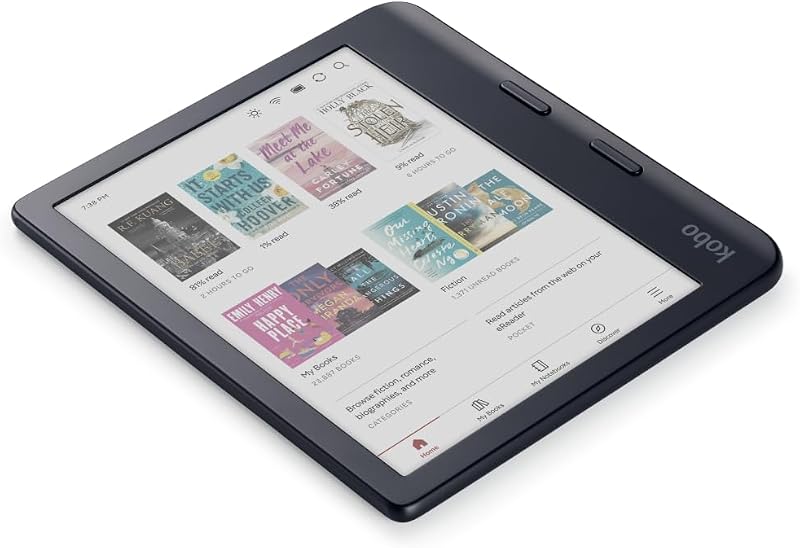Libra Colour eReader | Pantalla E Ink Kaleido™ 3 de 7" | Temperatura del Color y Brillo Ajustables | Reducción luz Azul | eBooks y AudioBooks | Memoría 32 GB | Resistente al Agua | Negro