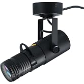 Lixada 15W LED White Beam Pinspot Light Spotlight, Round Glass, Manual Focus, 4 Adjustable Angle Beam Apertures Light Bar Stage Spotlight Projection Lights for Weddings DJ Disco Bar Club Party