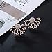 10 Pairs Ear Jacket Lotus Flower Earrings for Women and Girls trendy peekaboo unique hollow chic front and back earrings set