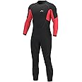Hevto Men Wetsuit 5/4/3/2mm Neoprene Full Wet Suit in Cold Water for Scuba Diving Surfing Swimming for Water Sports