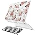 iBenzer Macbook Air 13" Plastic Hard Case, Keyboard Cover, (White Floral Rose Pattern)